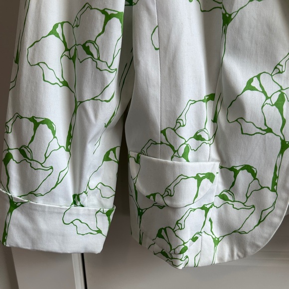 Worthington White and Green Patterned Lined Blazer - Picture 5 of 7